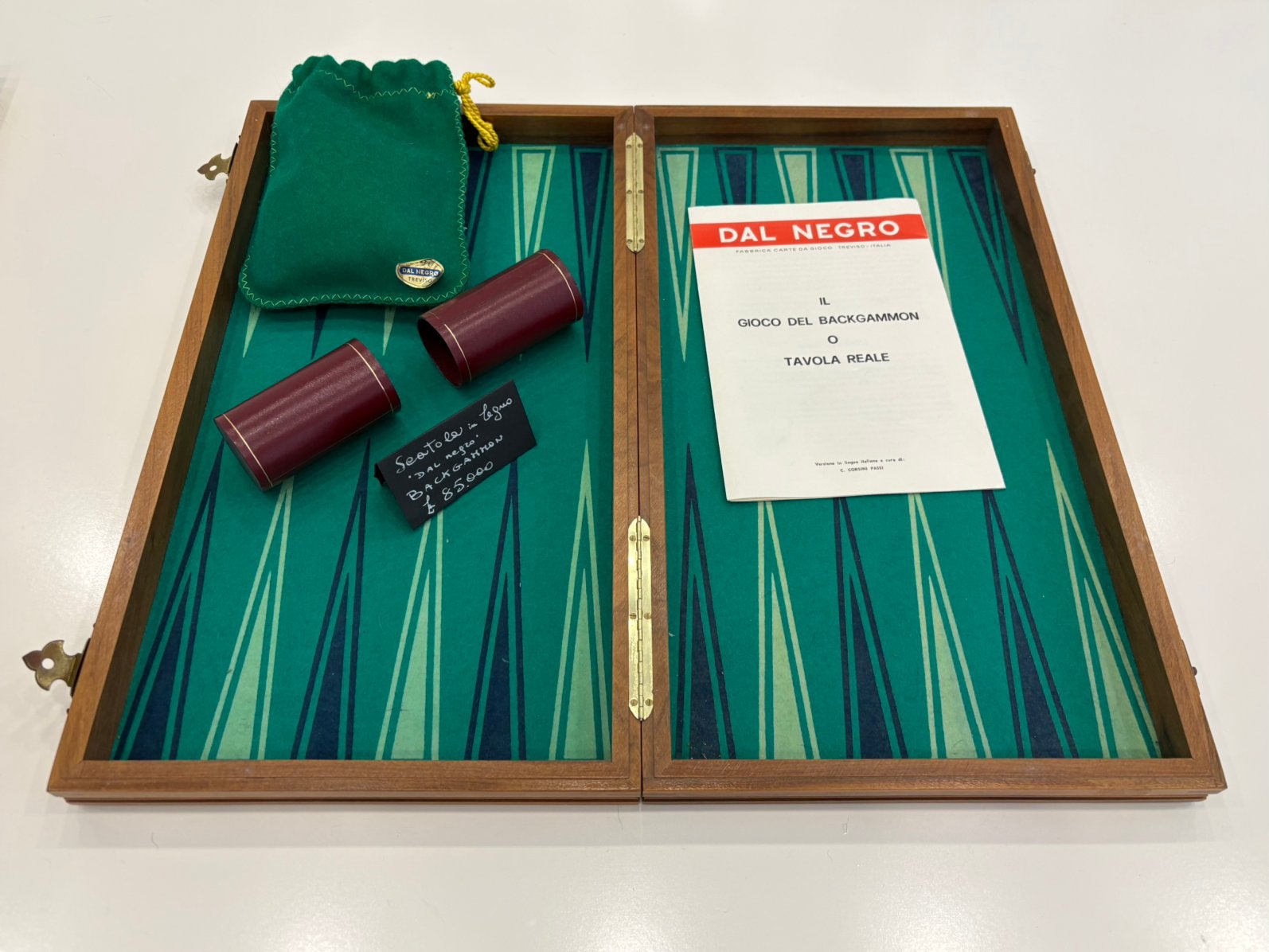 Backgammon Dal Negro vintage neuf – ancien stock rare, 1 ou 2 joueurs, Enlèvement ou Envoi, Comme neuf
