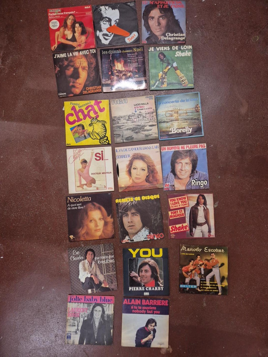Collection de 78 disques vinyles 45 tours – Années 60, 70 et, Enlèvement, Utilisé, Dance et House