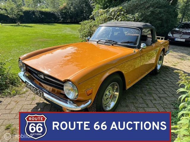 Triumph TR6 | 1975 | Route 66 Auctions, Auto's, Oldtimers, Triumph, Zwart, Bedrijf, Handgeschakeld