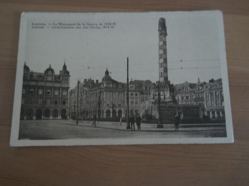 leuven gedenkteeken van den oorlog 1914-18, Envoi, Non affranchie, Brabant Flamand