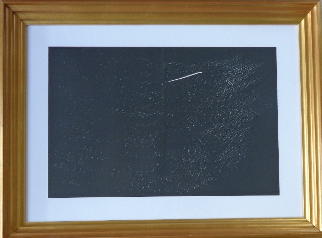 HANS HARTUNG / ABSTRACTIE / ZW-W LITHO / 76x101cm / KADER, Antiek en Kunst, Ophalen