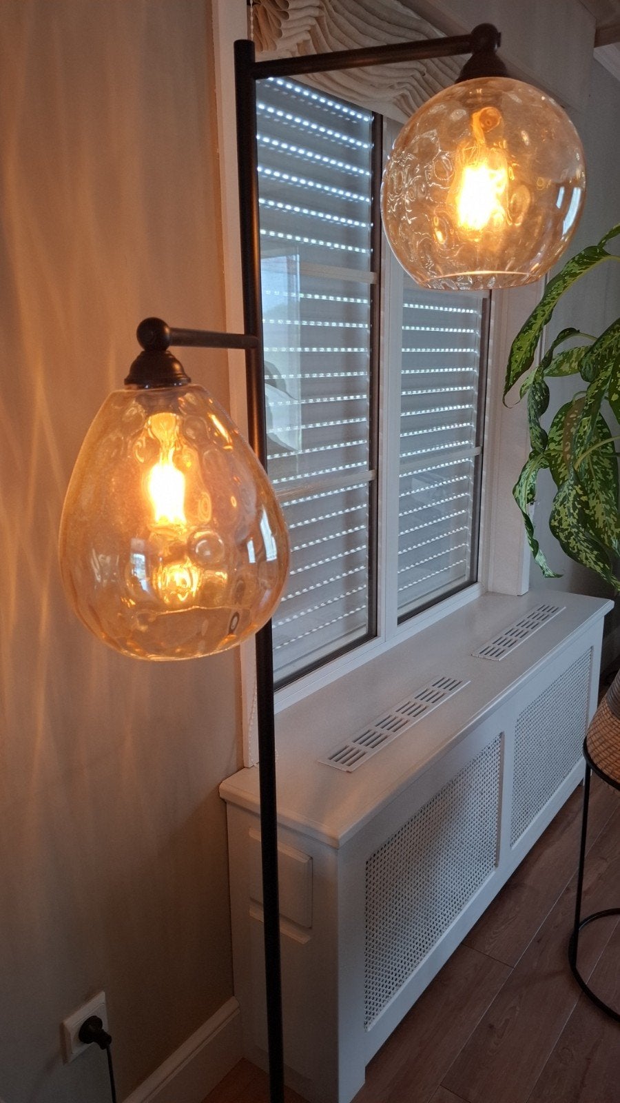 Lampadaire sur pied, verrerie de qualité., Enlèvement, Verre
