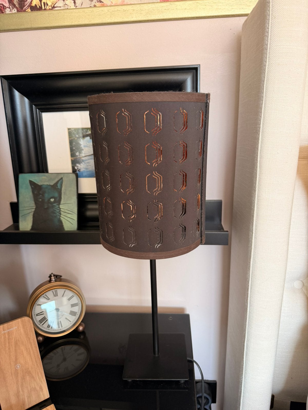 Lot de 2 lampes de chevet, Enlèvement, Comme neuf, Brun