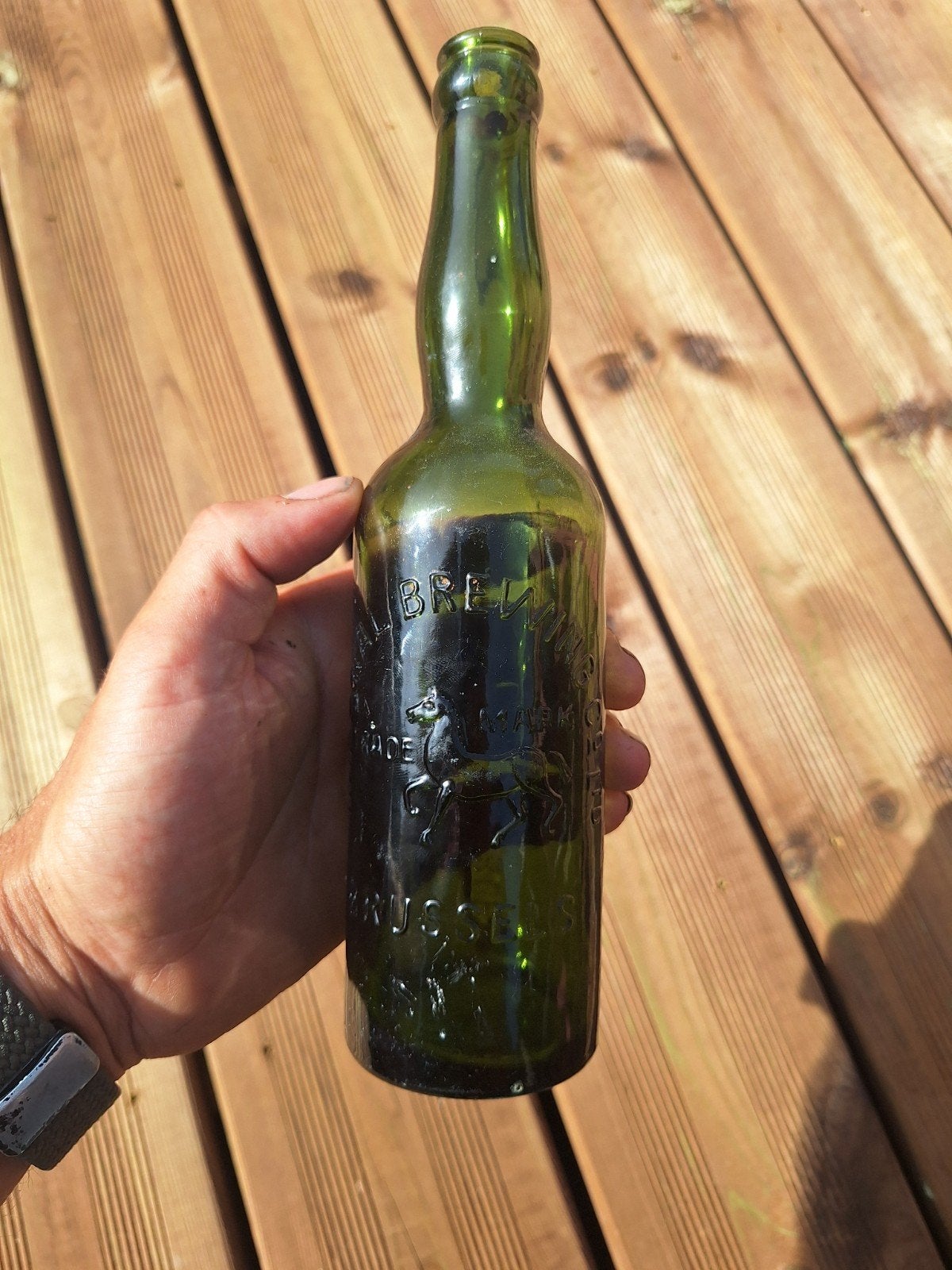 Oud bierflesje Horse-Ale Ca.1910, Enlèvement