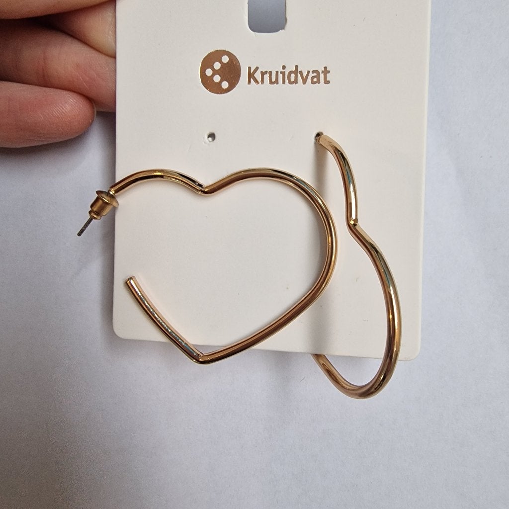 Oorhangers hartjes goud, Overige materialen, Hangers, Nieuw, Ophalen of Verzenden