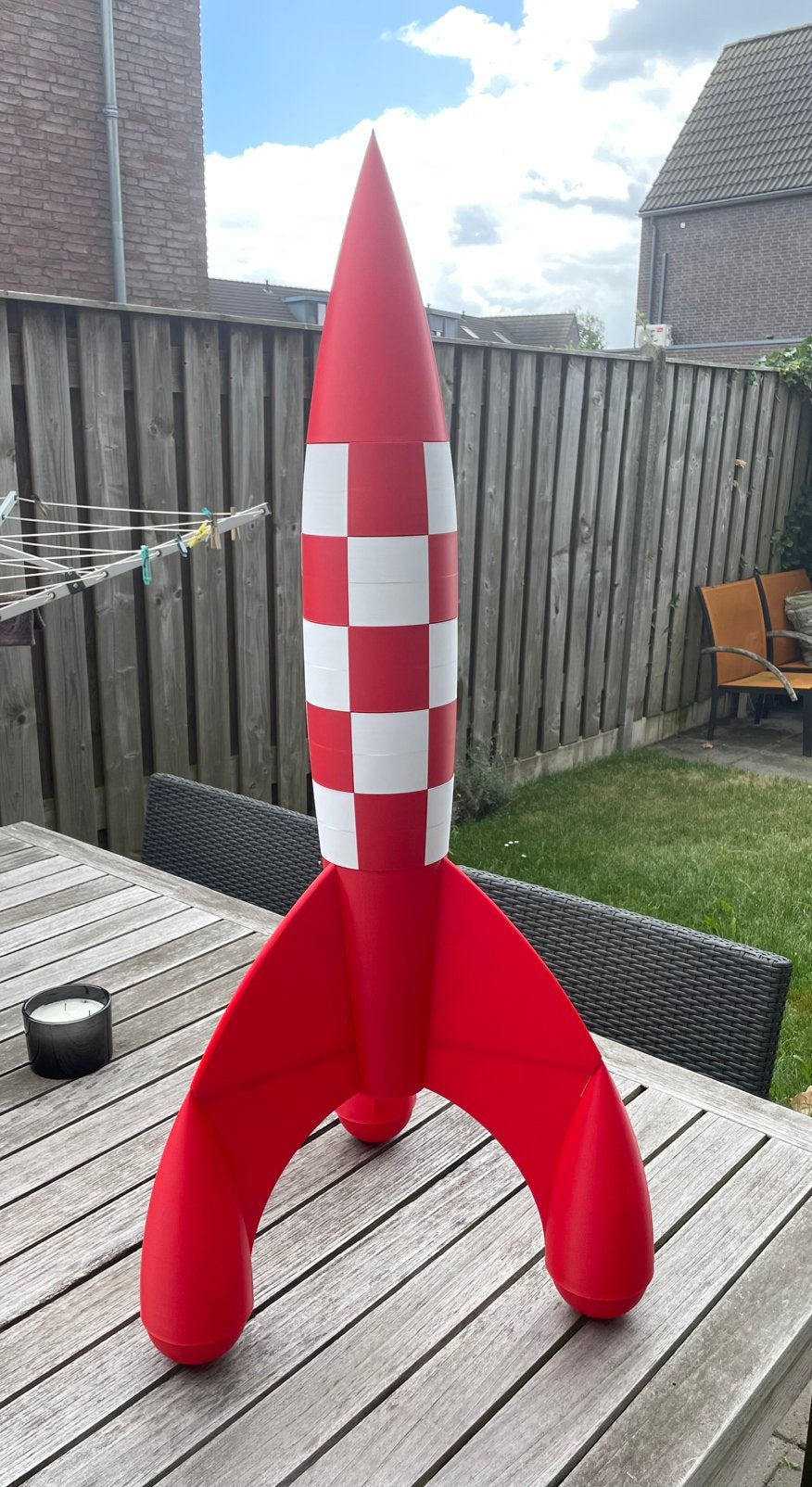 Raket van Kuifje, replica 3D printer, 100 cm, Verzamelen, Stripfiguren, Ophalen, Kuifje, Nieuw