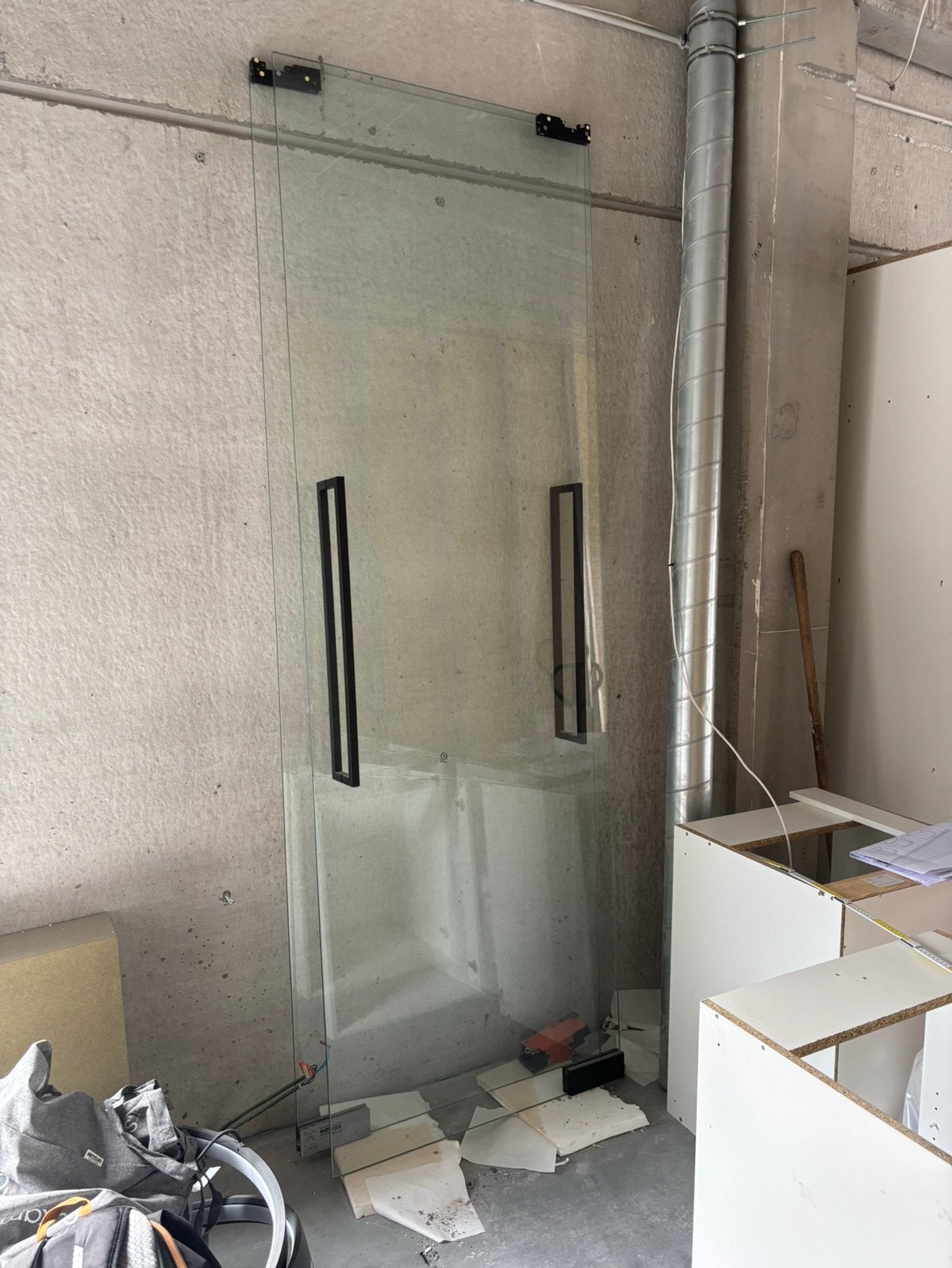 Glazen deuren (set van 2 stuks) - DUMPINGSPRIJS, Doe-het-zelf en Bouw, Ophalen, Gebruikt, 80 tot 100 cm, 215 cm of meer