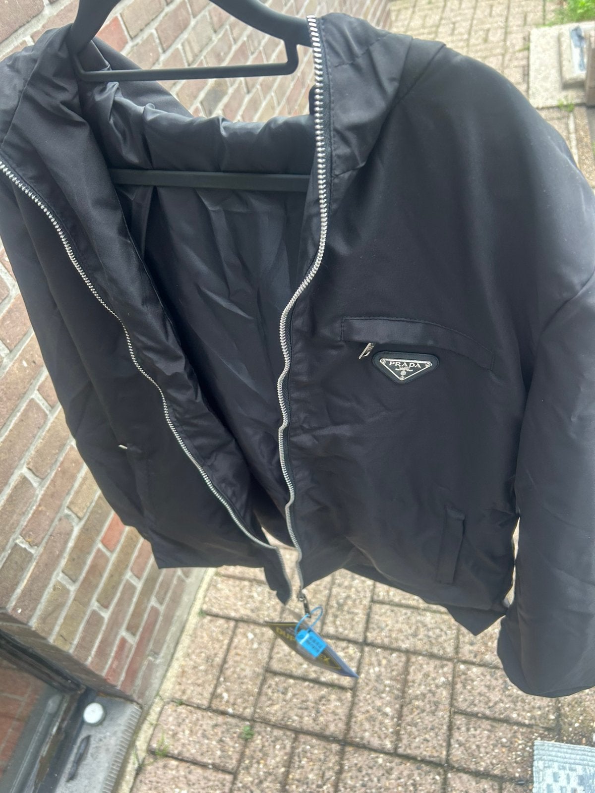 Prada Jas Zwart Maat S, Kleding | Heren, Ophalen of Verzenden, Zo goed als nieuw, Maat 46 (S) of kleiner, Zwart