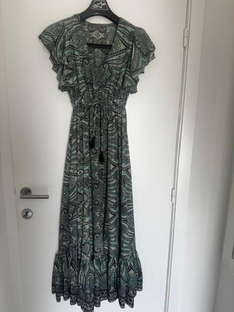 blauw Ibiza maxikleed onesize strijkvrij, Kleding | Dames, Jurken, Ophalen of Verzenden, Blauw