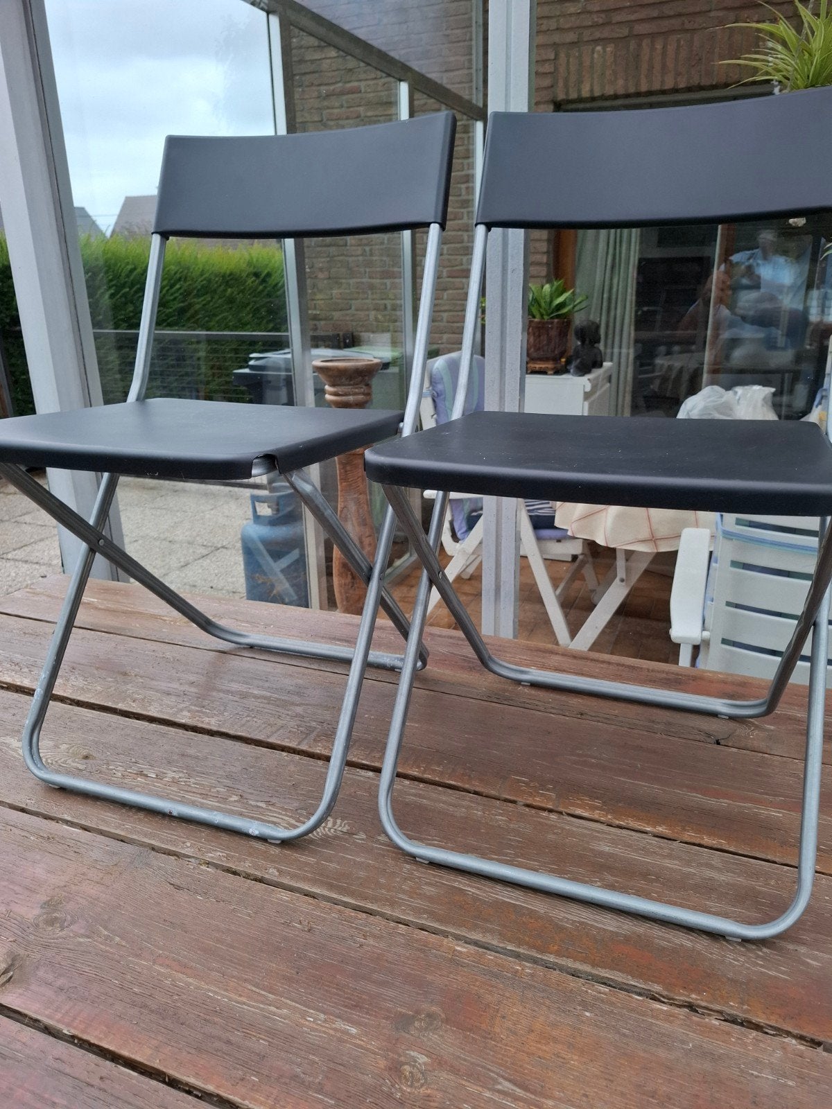 2 opklapbare stoelen ikea jeff, Ophalen, Zo goed als nieuw, Campingstoel