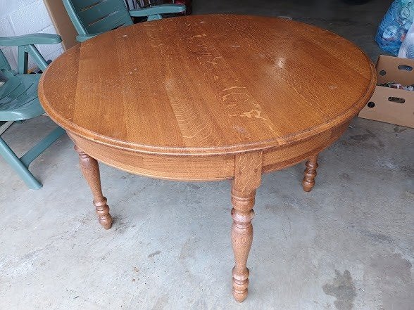 Table ronde en chêne, Maison & Meubles, Tables | Tables à manger, 100 à 150 cm, Cinq personnes ou plus, Rond, Comme neuf