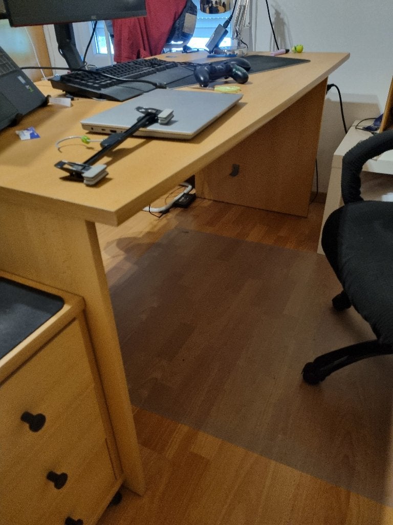 Bureau 160x80, Ophalen, 160 cm, Gebruikt, Hout