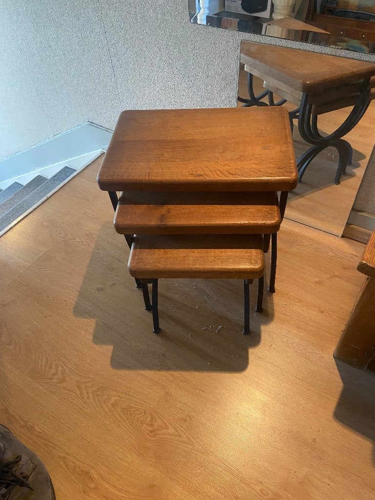 Table gigogne, Maison & Meubles, Teck, Ancien, 50 à 100 cm, Enlèvement
