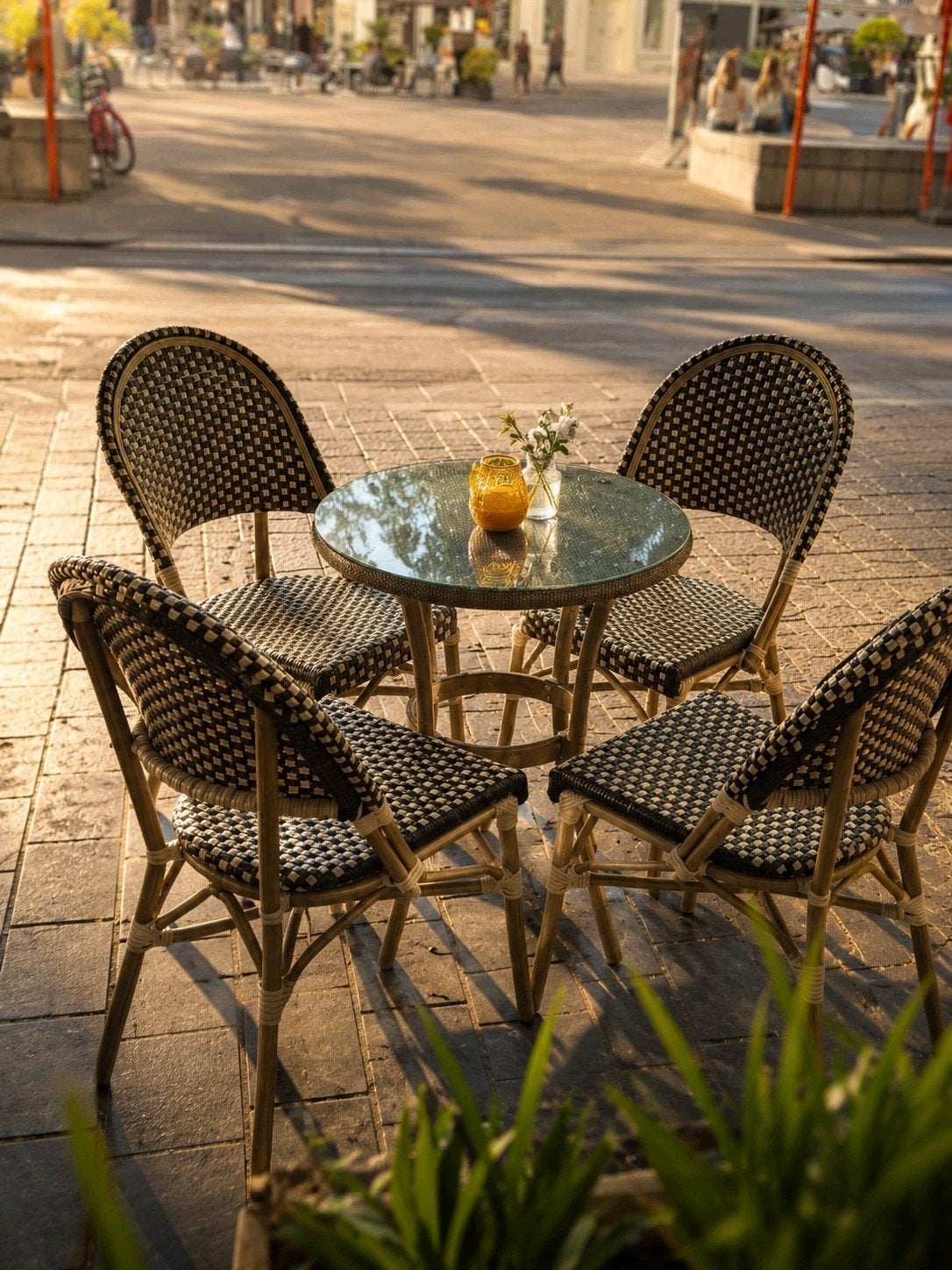 20 terrasstoelen en 10 tafels, Tuin en Terras, Ophalen, Kunststof, Bijzettafel, Meer dan 8 zitplaatsen