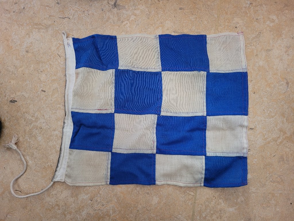 drapeau coton signalisation maritime vintage, Divers, Enlèvement ou Envoi, Utilisé