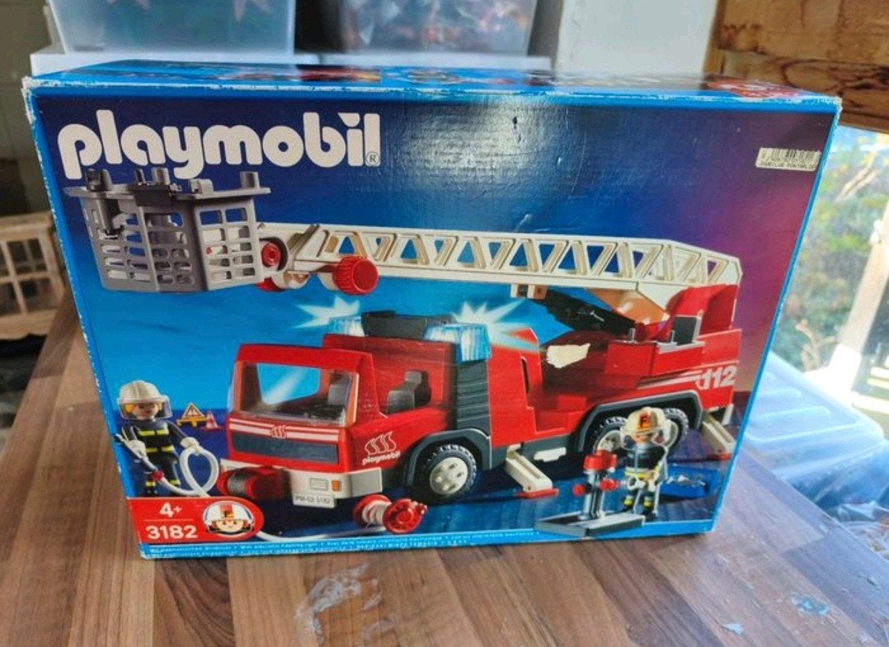 Playmobil City Action 3183 camion pompiers grande échelle, Enlèvement ou Envoi, Comme neuf, Kit complet, Véhicule
