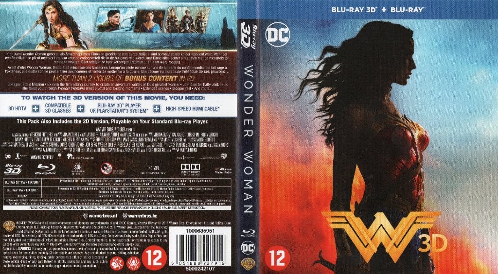 wonder woman (blu-ray 3D + blu-ray) nieuw, Ophalen of Verzenden, Zo goed als nieuw, Science Fiction en Fantasy
