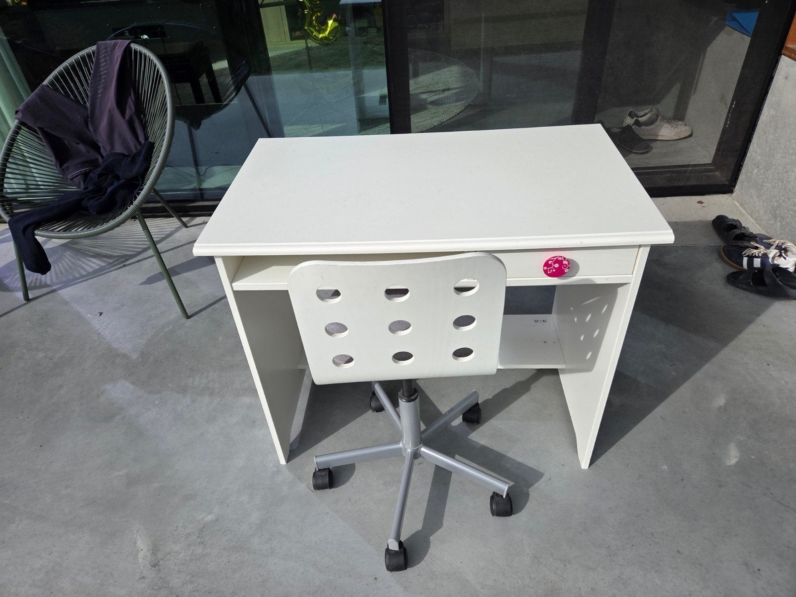 Bureau pour enfant avec chaise de bureau, Classique, 90 cm, Comme neuf, 54 cm