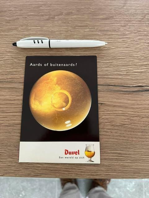 Duvel postkaart Aards of buitenaards, Ophalen of Verzenden, Nieuw, Overige typen, Duvel