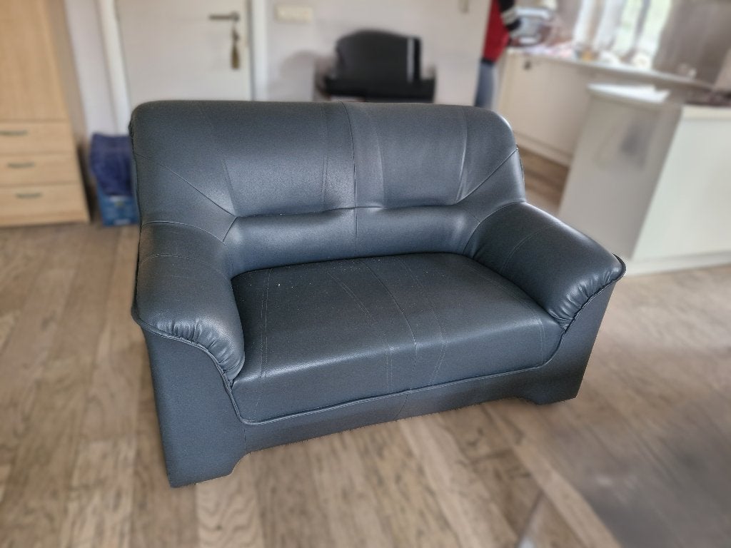 2 pers. zetel, Huis en Inrichting, Zetels | Zetels, Ophalen, Kunststof, Gebruikt, Tweepersoons