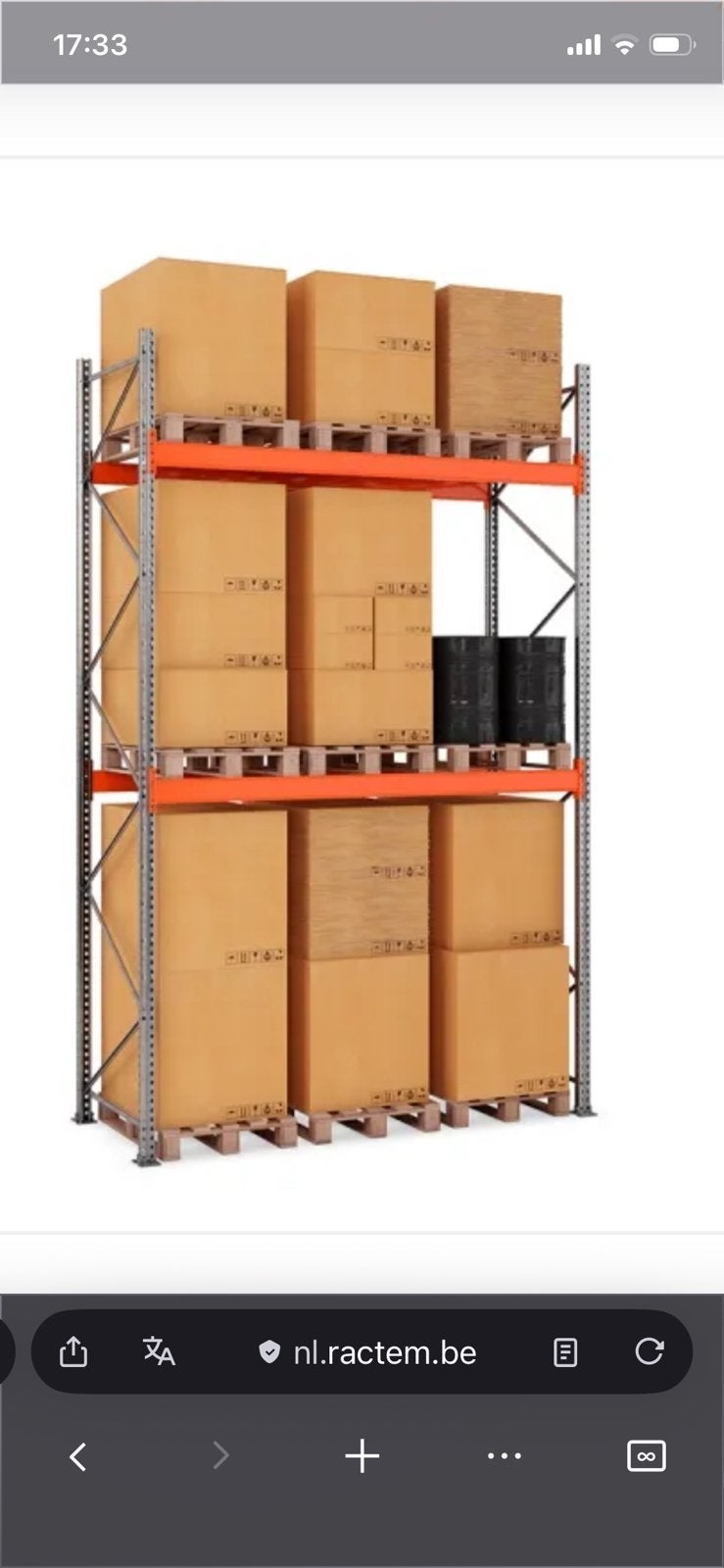 pallet stelling, Ophalen