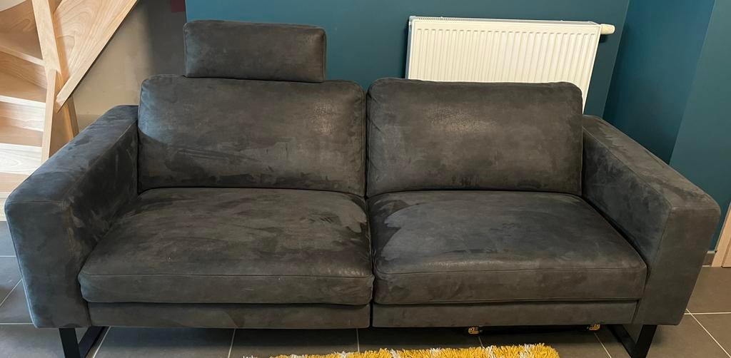 Lederen zetel met relax, Ophalen, Zo goed als nieuw, Leer