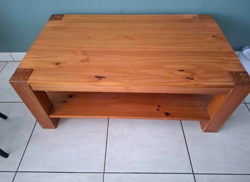 Houten salontafel te koop – stevig & tijdloos design, Huis en Inrichting, Ophalen