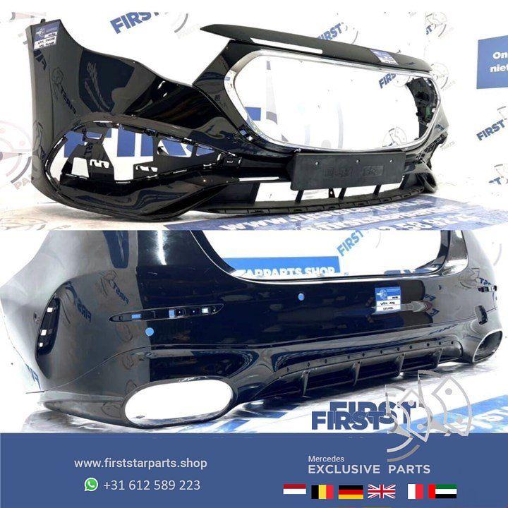 W214 AMG BUMPERS PAKKET ZWART 2024 E KLASSE Voorbumper + Ach, Gebruikt, -, Ophalen of Verzenden, Bumper