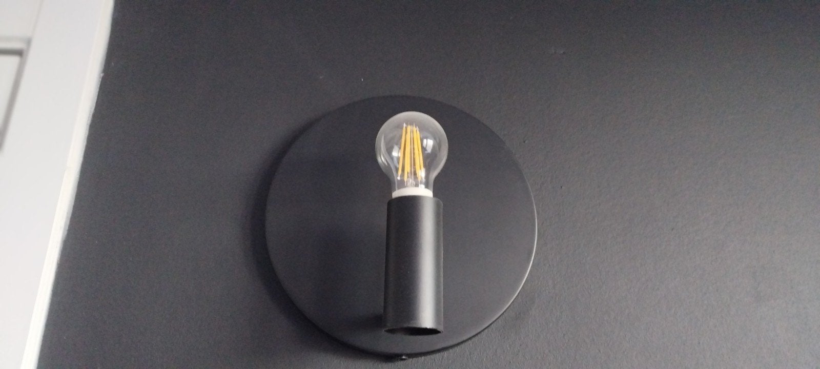 zwarte wandlamp slaapkamer, Huis en Inrichting, Gebruikt, Zwart, E27 (groot), Metaal
