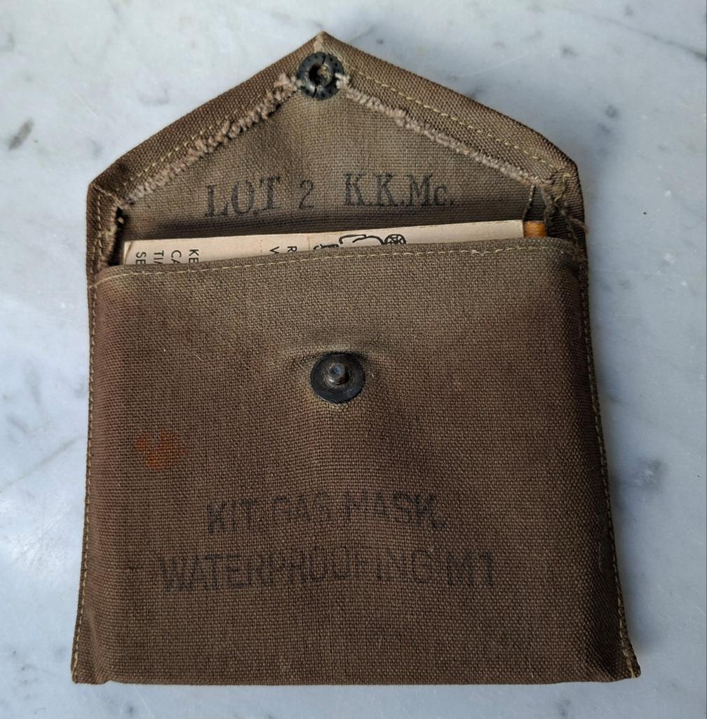 US Kit Gasmasker Waterdichting M1, Verzamelen, Militaria | Tweede Wereldoorlog