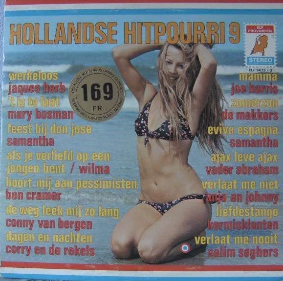 LP Hollandse Hitpourri vol 9, Enlèvement ou Envoi, Housse de protection extérieure, Comme neuf, Chanson réaliste ou Smartlap