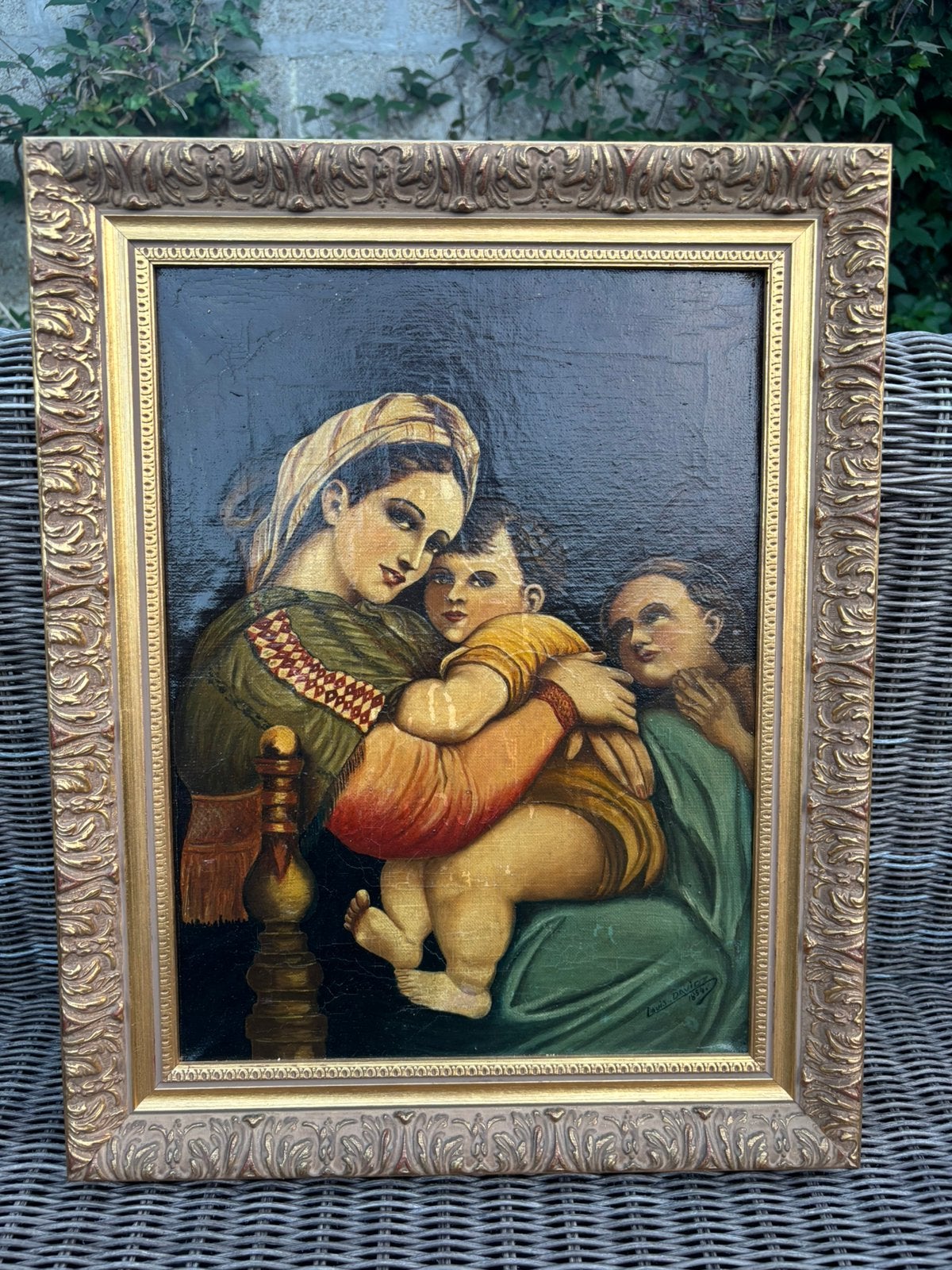 Antiek schilderij, Enlèvement, Daté