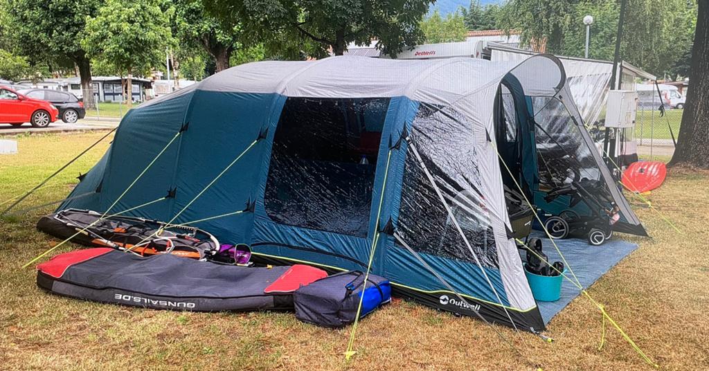 Tent Outwell avondale 6pa (opblaasbaar), Caravans en Kamperen, Ophalen, Zo goed als nieuw