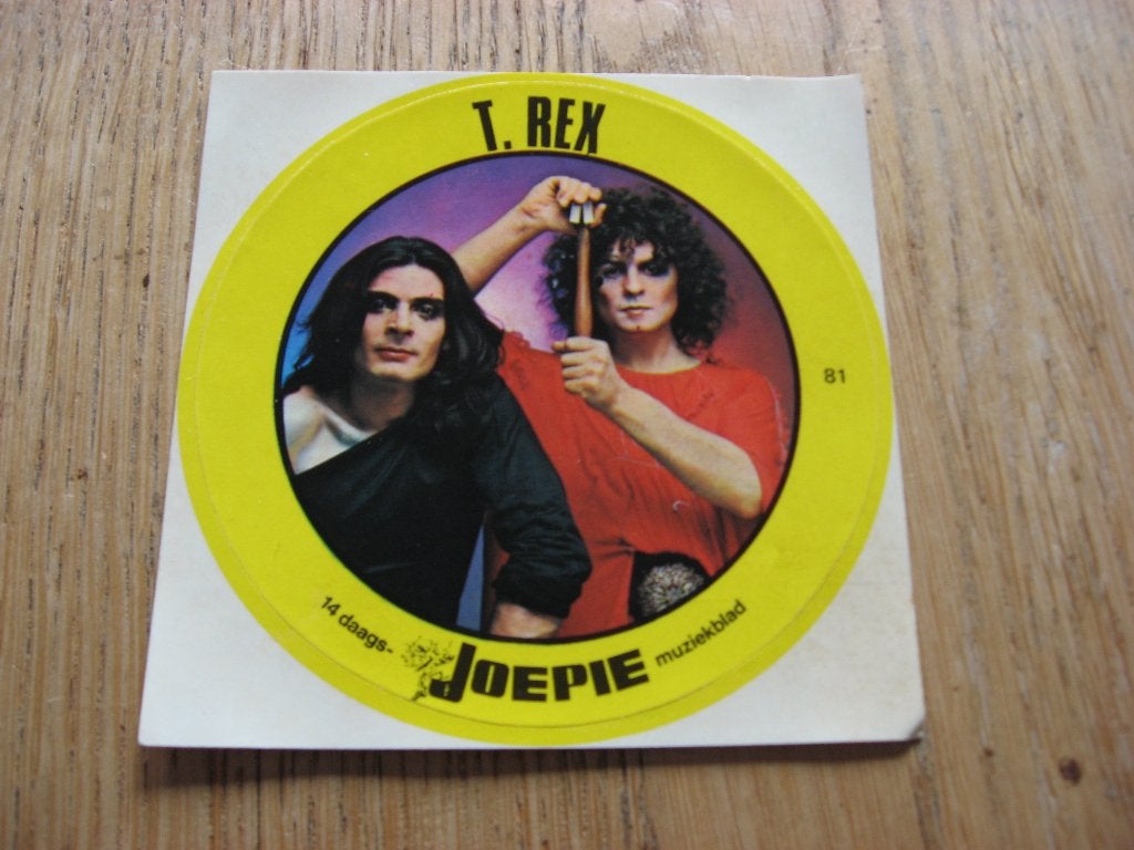Sticker T Rex nr 81 Joepie 9 x 9 cm, Verzamelen, Ophalen of Verzenden, Nieuw, Overige typen