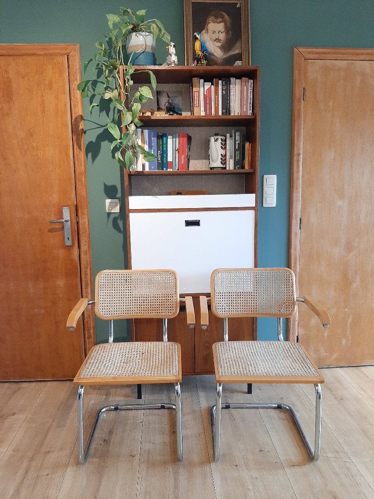 Cesca (B64 of S64) met armleuningen, Marcel Breuer, Autres couleurs, Deux, Enlèvement, Utilisé