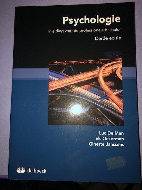 Psychologie Professionele Bachelor (3de ed) - De Man - BaSO, Ophalen, Zo goed als nieuw