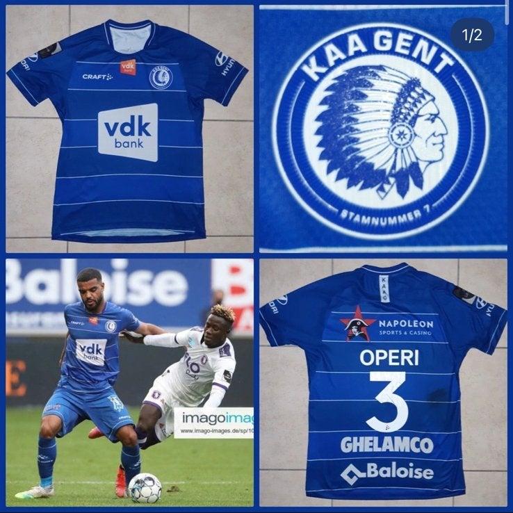 Matchworn shirt Operi KAA Gent, Enlèvement ou Envoi, Maillot