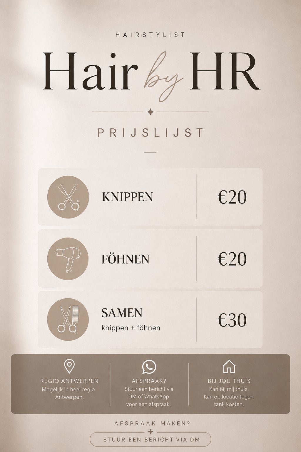 Aangeboden kapster, Enlèvement