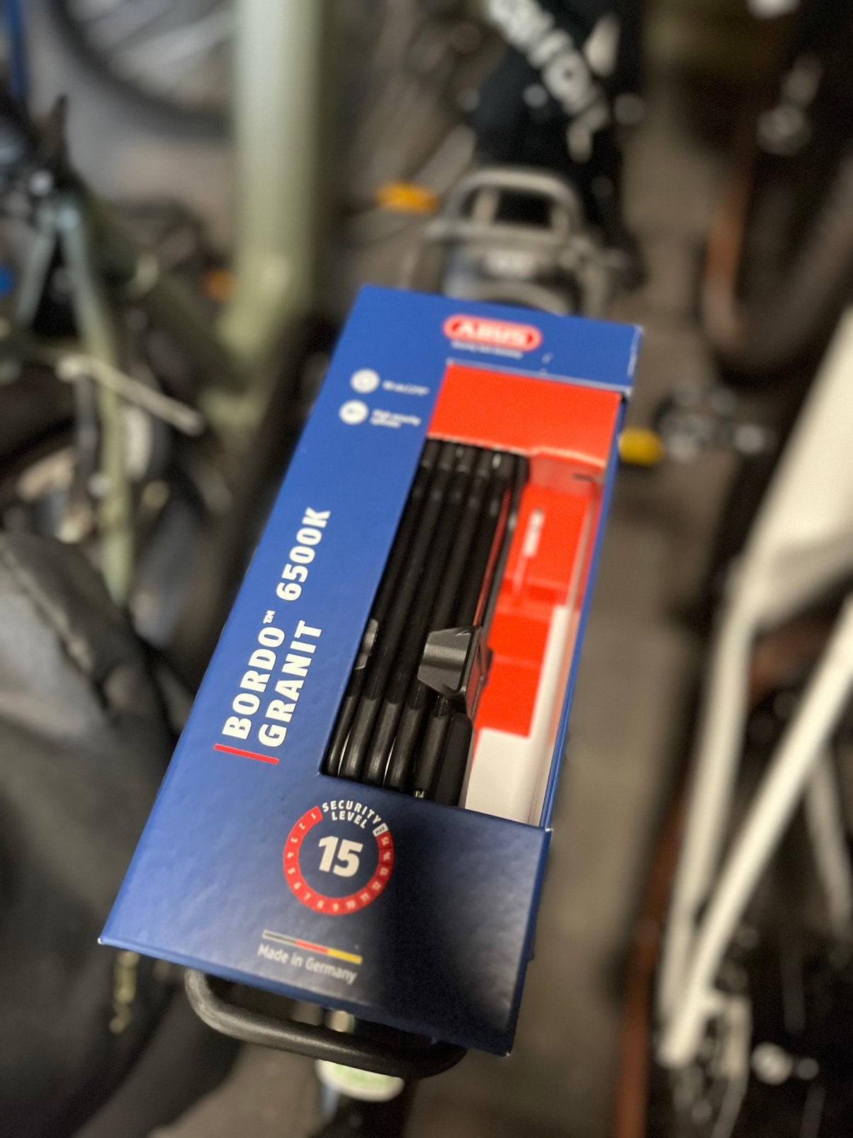 Fietsslot - Abus vouwslot 6500K, Fietsen en Brommers, Fietsaccessoires | Fietssloten, Ophalen, Zo goed als nieuw, Vouwslot