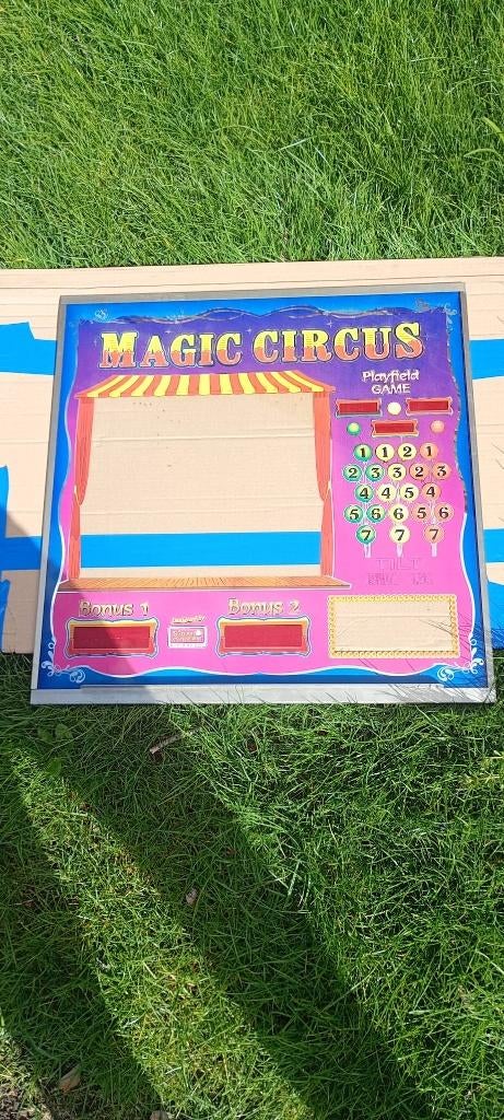 MOET DRINGEND WEG !!!!!!! Vintage Backglass magic circus, Collections, Enlèvement, Utilisé