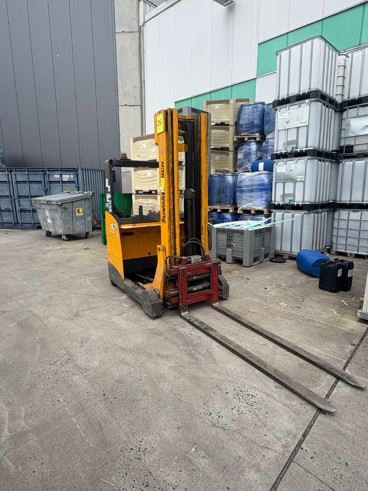 Jungheinrich reach truck ETV 320 lange vorken vorkversteller, Ophalen, Hydraulisch, Heftruck