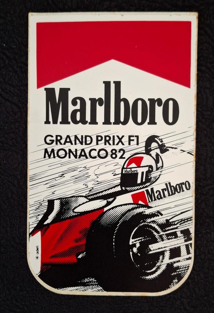 Autocollant ancien Formula 1 Marlboro Monaco 1982, Collections, Enlèvement ou Envoi, Comme neuf, ForTwo