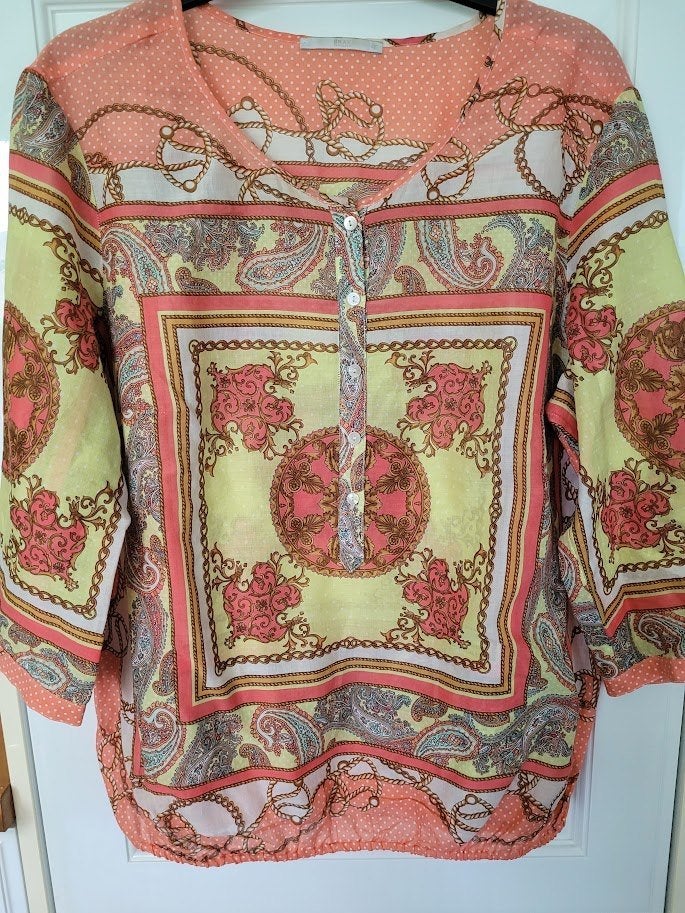 oranje bloes brax, Kleding | Dames, Blouses en Tunieken, Brax, Maat 42/44 (L), Oranje, Ophalen of Verzenden