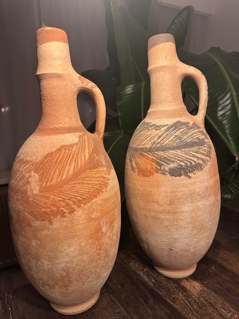 Twee mooie set handgemaakt vazen uit Marokko, Huis en Inrichting, Ophalen, Zo goed als nieuw