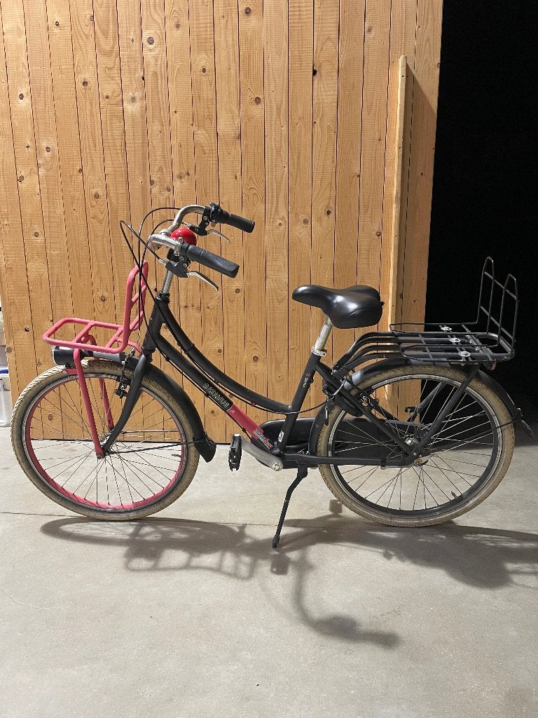 Batavus CNCTD meisjesfiets 24 inch, zwart met roze, Fietsen en Brommers, Ophalen, Terugtraprem, Batavus, Handrem