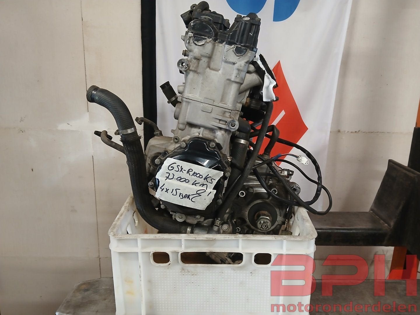 Motorblok Suzuki GSX-R 1000 K5 - K6 2005 t/m 2006 engine GSX, Motoren, Ophalen, Gebruikt, -, -