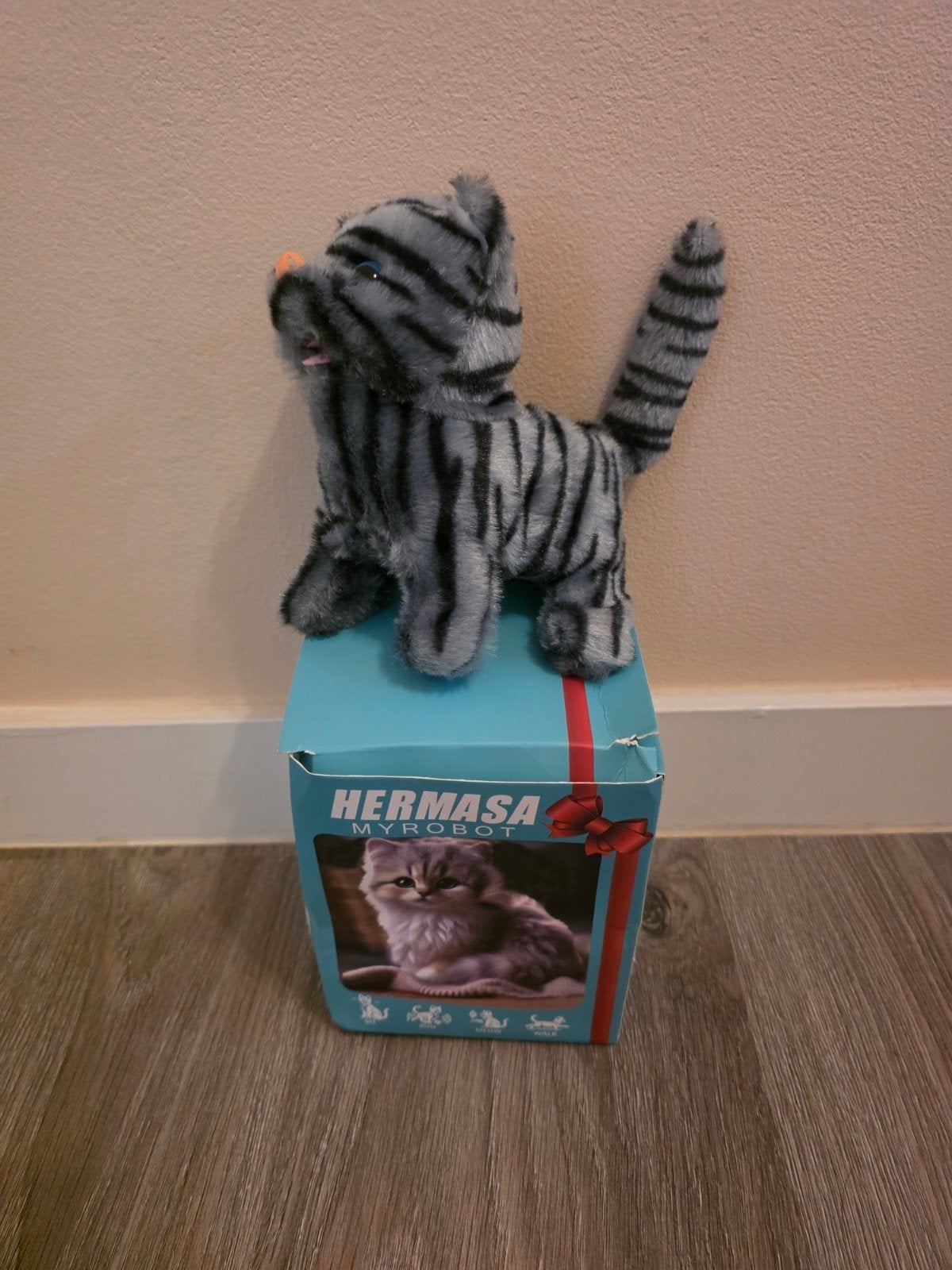 Hermasa Myrobot - Interactieve Pluche Tijger, Met geluid, Nieuw, Ophalen of Verzenden, Kat