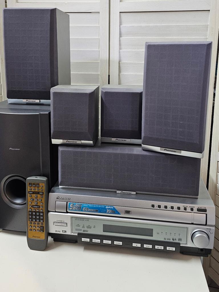 PIONEER DVD/CD SPELER MET 5.1 SURROUND HOME CINEMA SYSTEEM, Audio, Tv en Foto, Home Cinema-sets, Ophalen of Verzenden, Pioneer