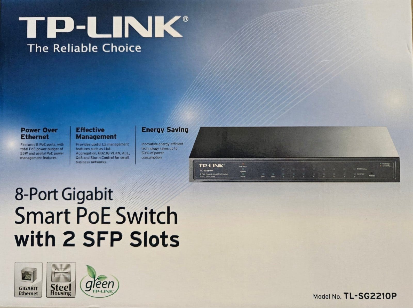 TP - Link 8-port Gigabit | Smart PoE Model: TL-SG2210P, Informatique & Logiciels, Commutateurs réseau, Enlèvement, Neuf