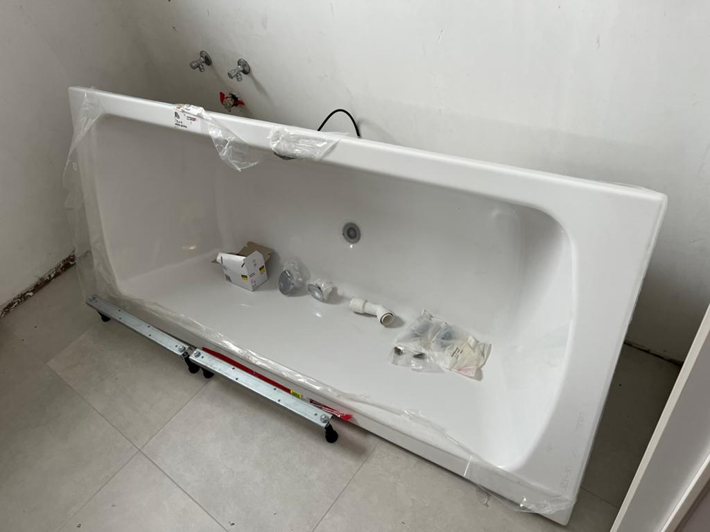 Wit inbouw bad nieuw 180 x 80, Ophalen, Nieuw, Bad